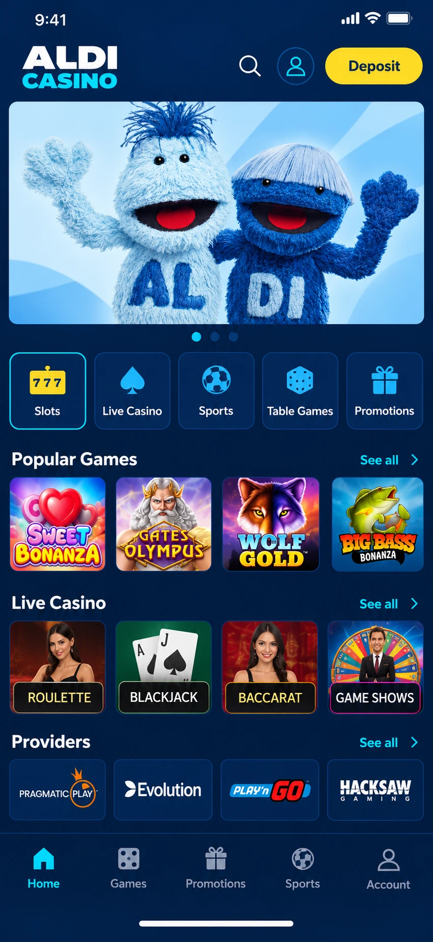 Aldi Casino online auf dem Smartphone
